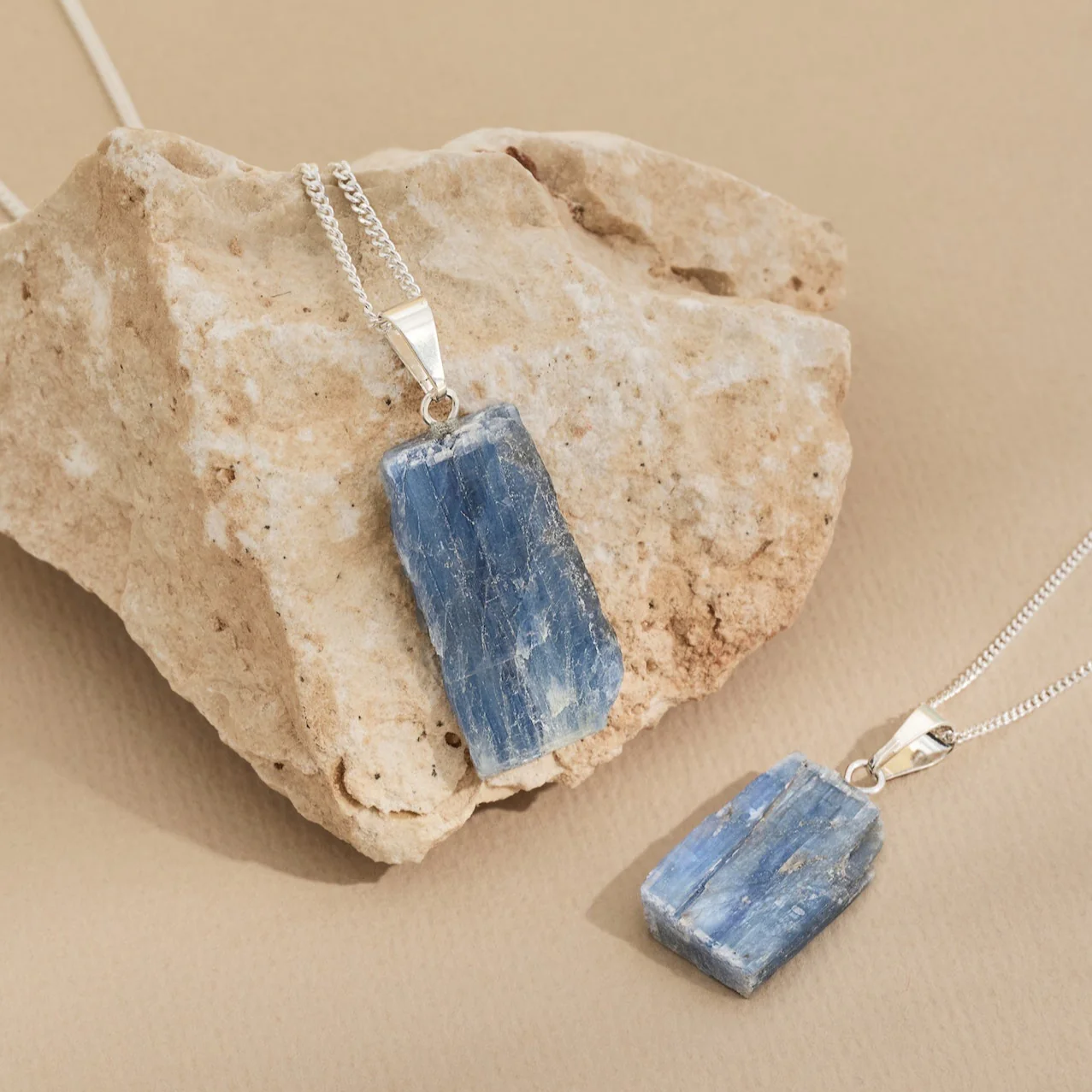 Blue Kyanite Sterling Silver Necklace | Expression | Strength | Communication - Image 2