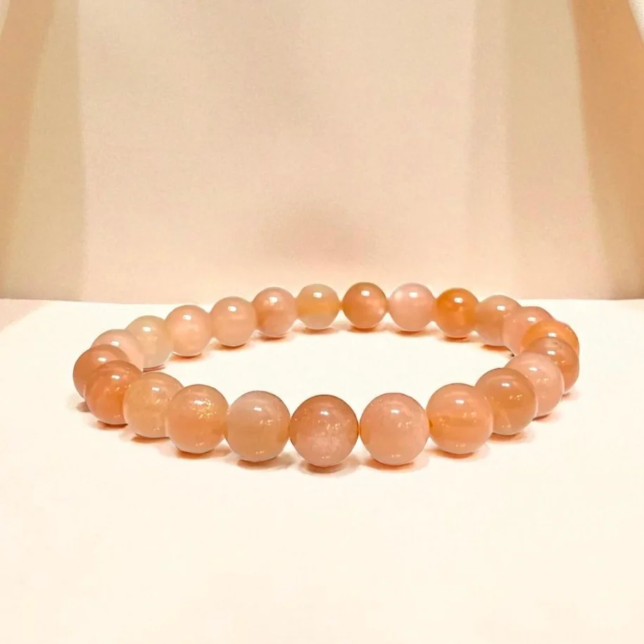 Peach Moonstone Bracelet | Intuition | Divine Feminine | Motherhood - Image 3