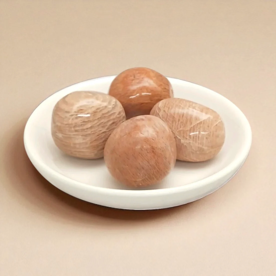 Peach Moonstone Tumble Stone | Divine feminine | Boundaries | Hormones
