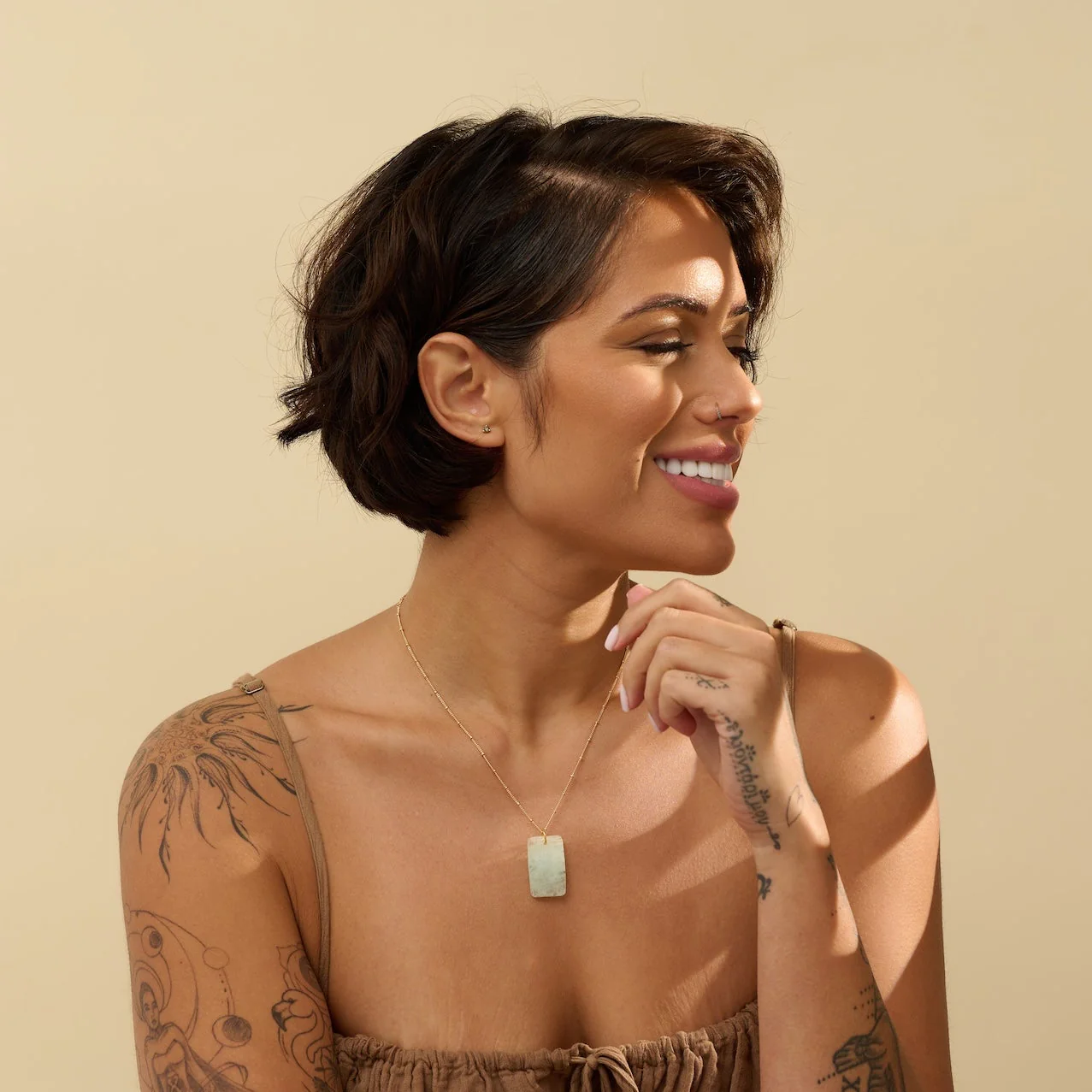 The 'Thea' Aquamarine Gold Necklace | Calm | Harmony | Confidence